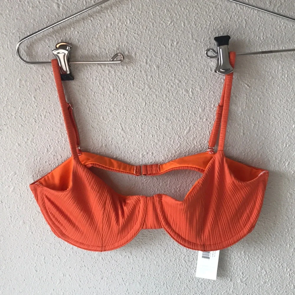 Frankie's Bikinis Pam Top Marigold Plisse Large